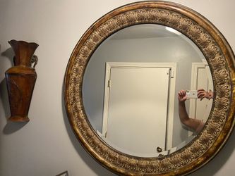 Mirror with two casa floral