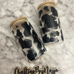 Glass Can Personalized With Vinyl Or Sublimation