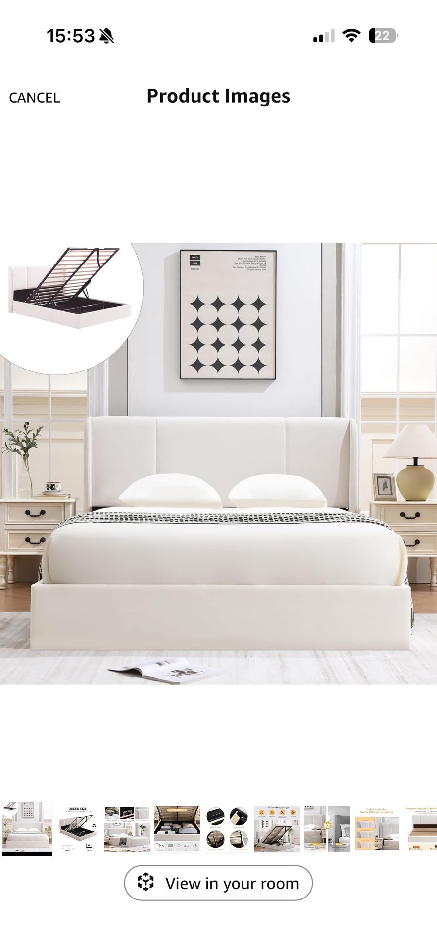 Queen size bed frame brand new in the box