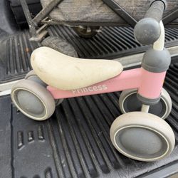 Toddler Ride-On Balance Bike – Princess