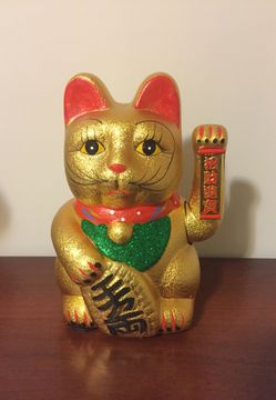 Lucky Golden Cat (big hand moving Golden Cat 8.5”H)