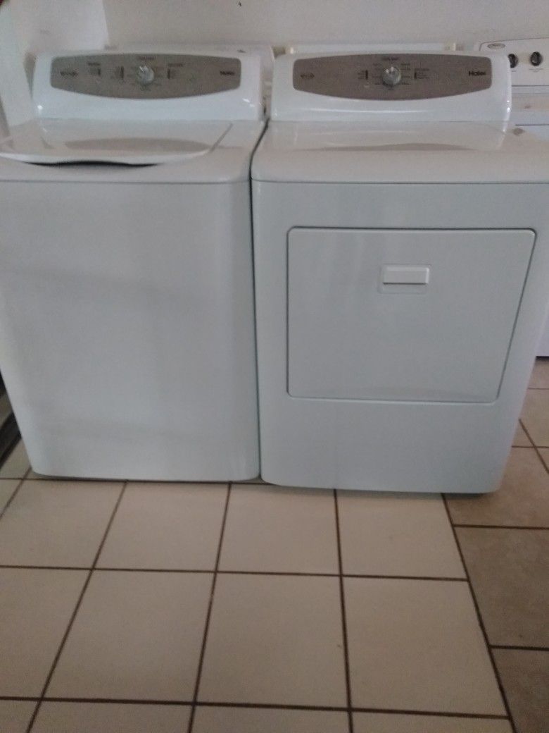 Haier encore washer and electric dryer set $380
