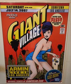 DJ Concert Poster 2007 Los Angeles Mobio Armin Van Buuran