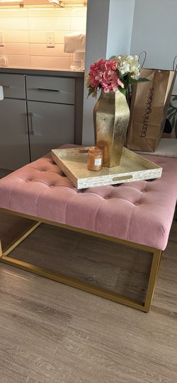 Ottoman pink & gold (best offer)