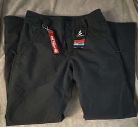 Volcom Women's Snow Pants Black S Relaxed Fit Insulated Water Resistant Zip
