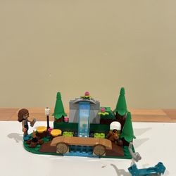 LEGO Friends Forest Waterfall Camping Adventure Set, Building Toys with Andrea and Olivia Mini-Dolls, Toys for 5 Plus Year Old Kids, Girls & Boys, Mak