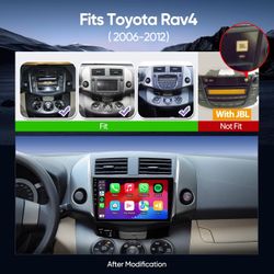 Car Stereo Radio Upgrade for Toyota RAV4 2006 2007 2008 2009 2010 2011 2012 with 9 Inch IPS HD Touch Screen/Android12/5G WiFi/Wireless CarPlay Android