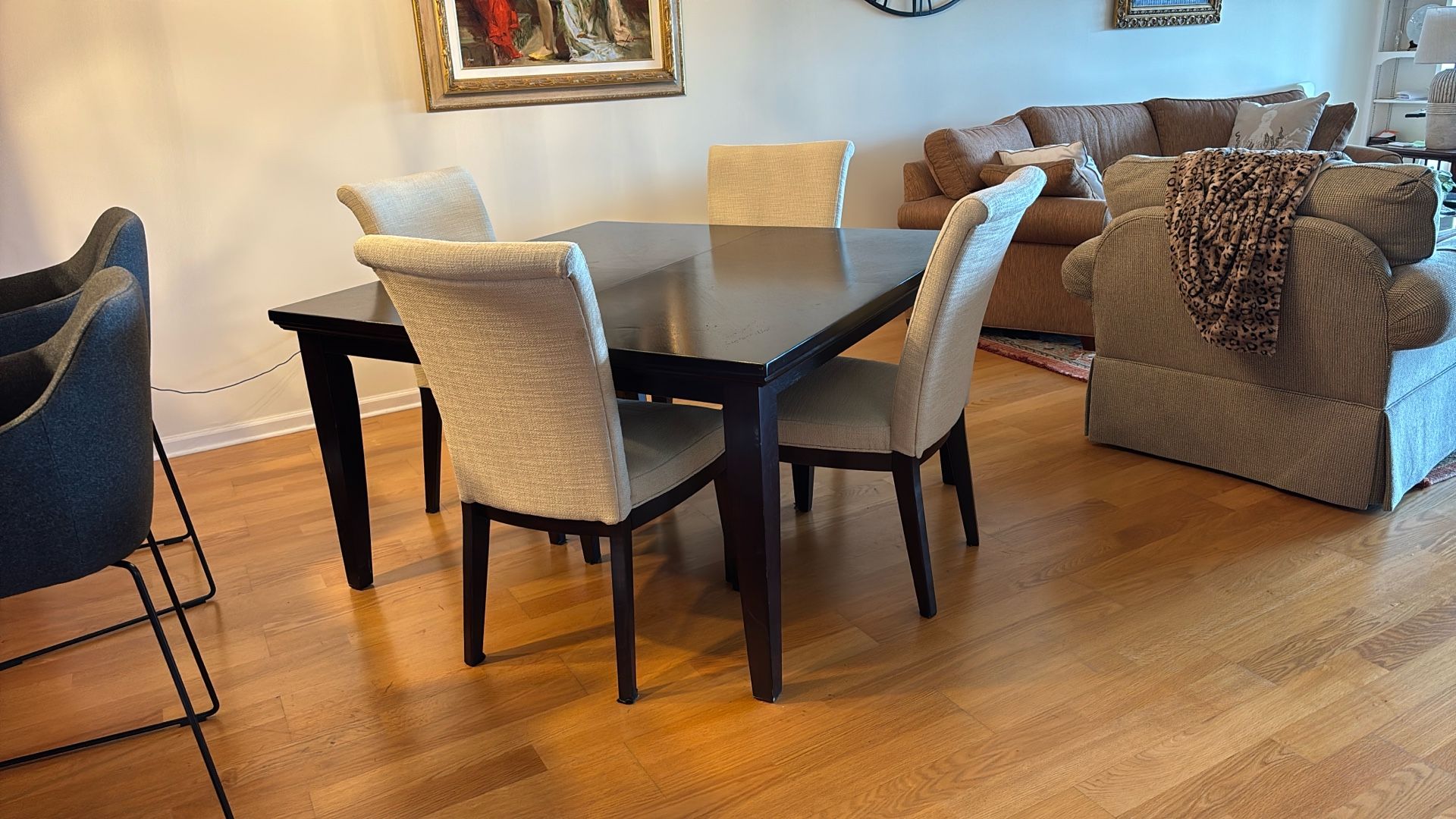 Dark Wood Dining Table 