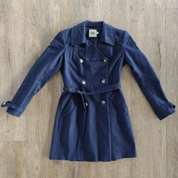 ASOS Navy Blue Trench Coat Women's Small
