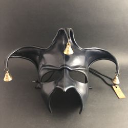 2001 Autographed Matthew Mansour Leather Mask #772 With Display Hanger 