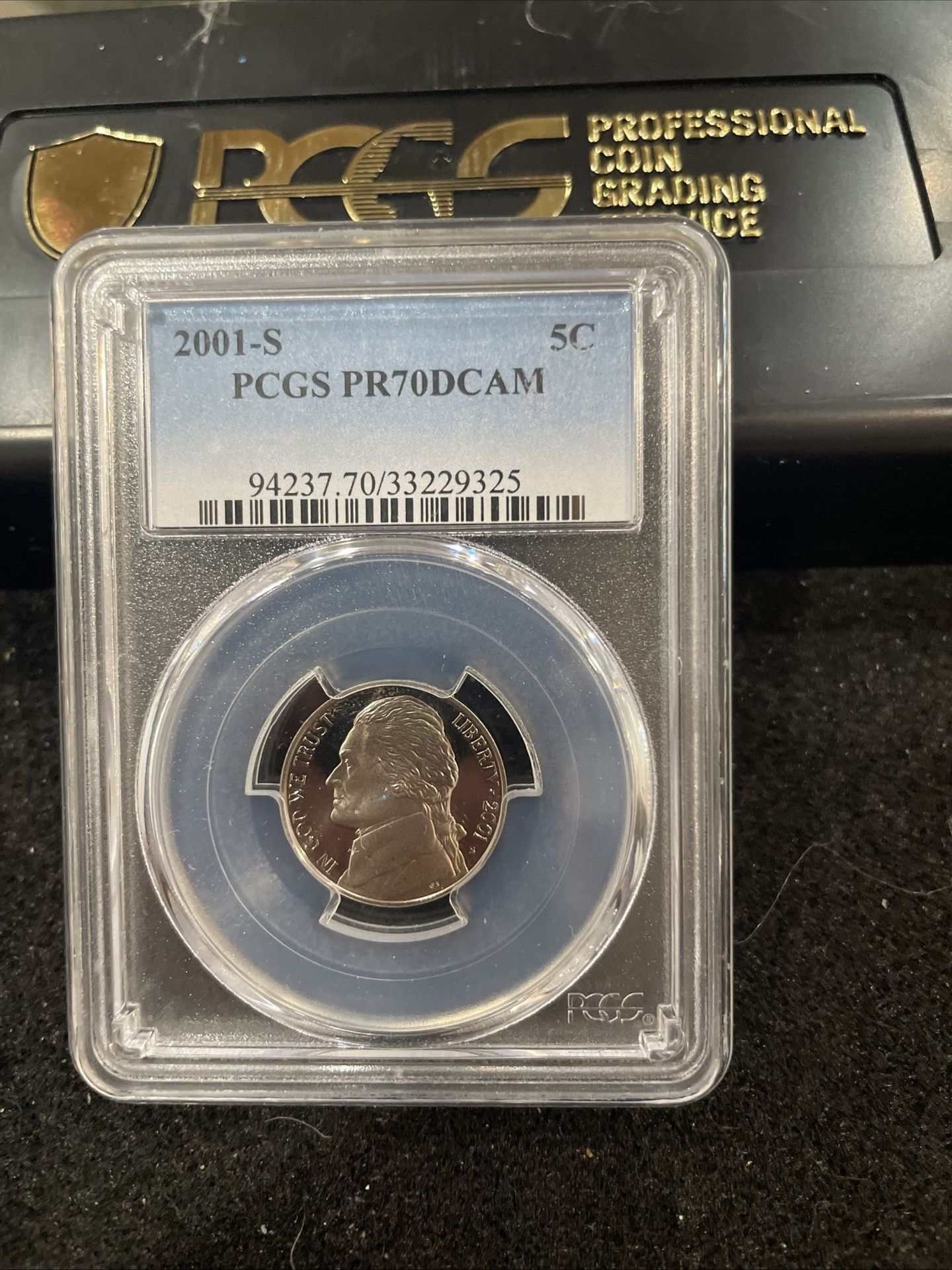 2001 S Gem Proof PERFECT GRADED Jefferson Nickel Graded At PR70 E-17