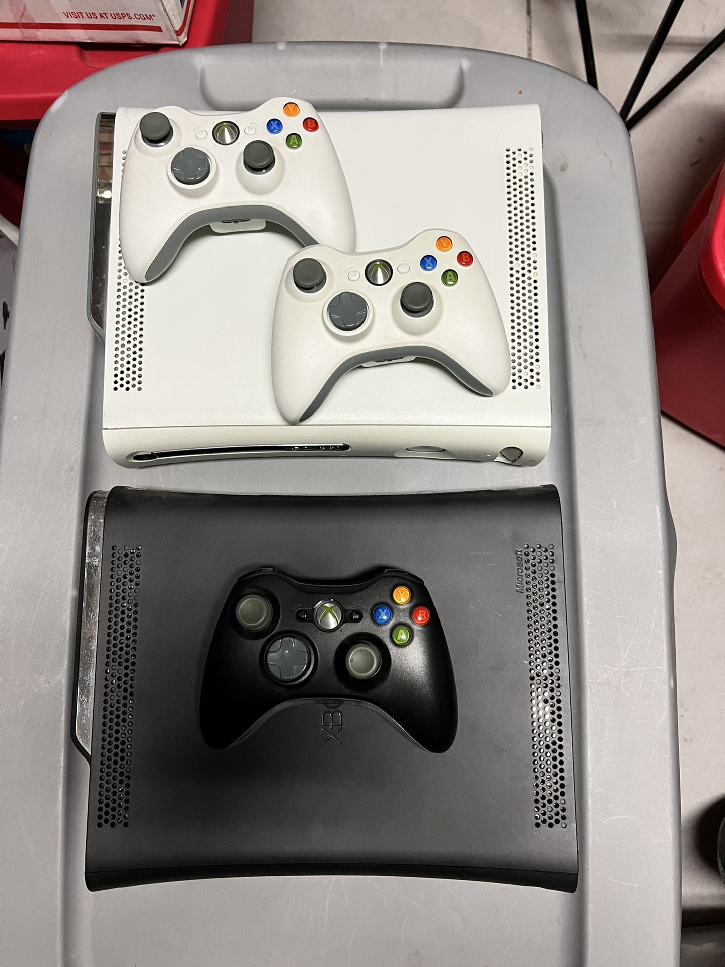 XBox 360 - 2 Consoles - With Controllers And All Power Cords - Best Offer For One or Both