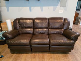 Leather Recliner Sofa