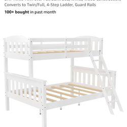Twin Over full Bunk Bed Practically New 