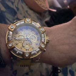 Mens Invicta Bolt Vanilla Steel Chronograph Watch