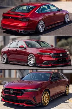 BRAND NEW 2023-2026 Honda Accord 11th Gen Yofer Radiant Red Trim Add On Side Skirt Extension