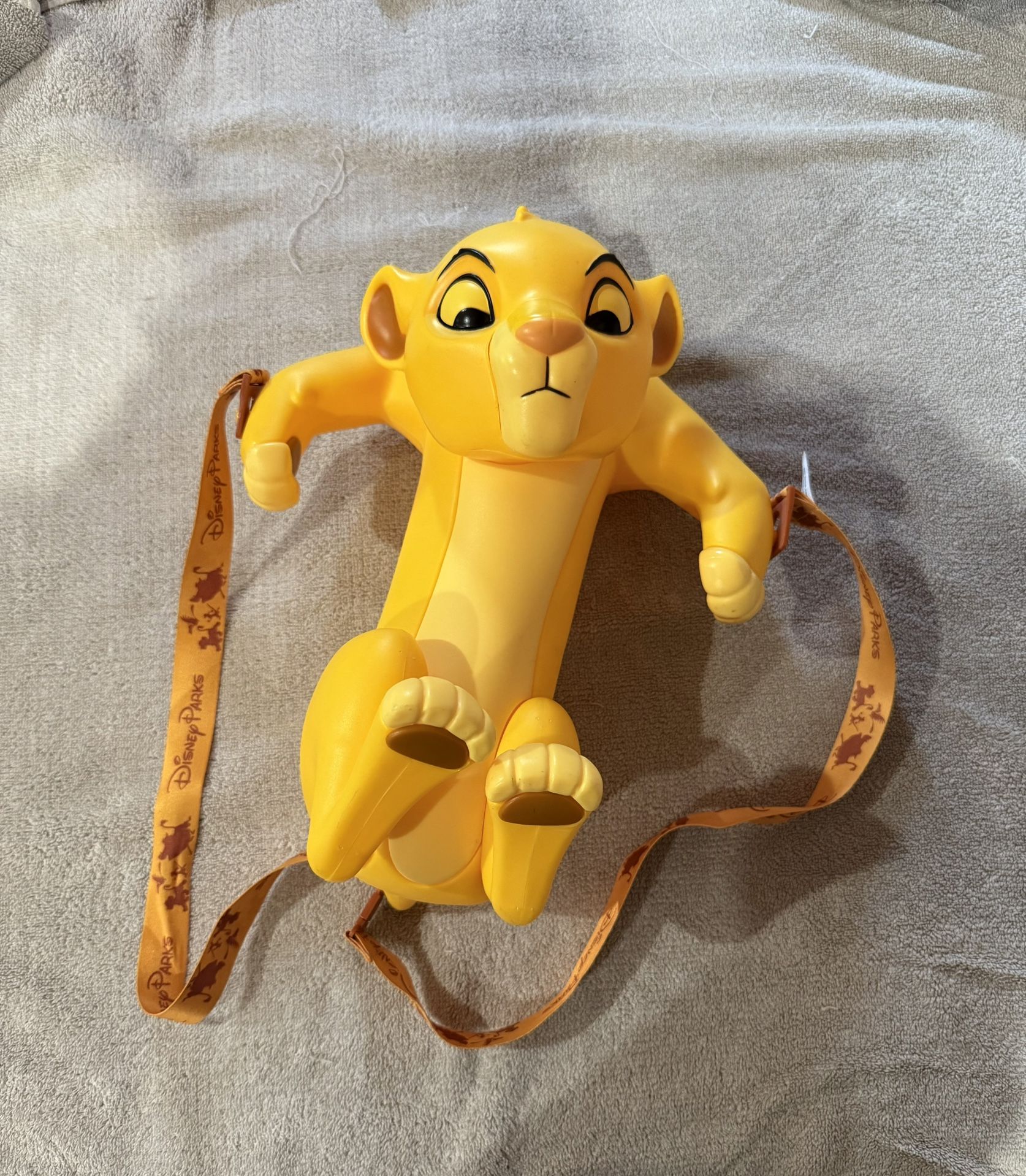 Disney Parks Animal Kingdom The Lion King Baby Simba Popcorn Bucket w/ Strap
