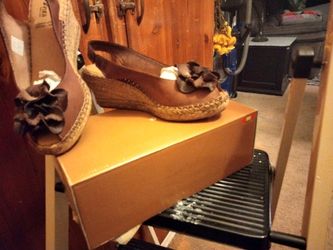 Leather Wedge Sandals