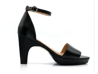 Dr Liza Leather Sandal Size 10 Black