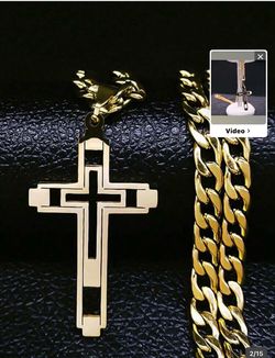 Hip Hop Cross Stainless Steel Chain