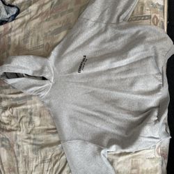 FEAR OF GOD ESSENTIALS FLEECE HOODIE LIGHT HEATHER GREY