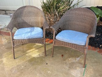 Patio Chairs with Cushions – Set of 2