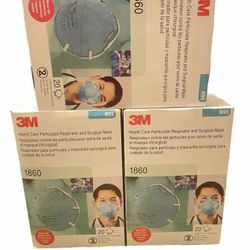 3M 1860 Small Health Care Particulate Respirator and Surgical Mask, N95, 20 Per