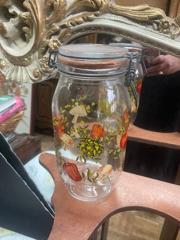 Large Vintage Mushroom Canister