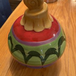 Decorative Multi-colored Ceramic Jar