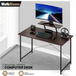 Computer Desk With Monitor Stand - 47 inch - Rustic Brown