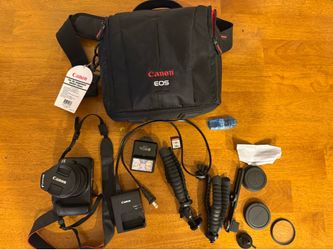 Canon EOS 4000D (Rebel T100) – Used Once – Bag + Accessories (No Battery)