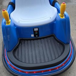 Bumper Car For Kids 12V Battery  Powered Bumping  Remote Control Dual Joystick  Blue