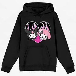 Kuromi My Melody Sanrio Black Hoodies
