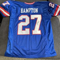 Rodney Hampton #27autographed jersey NFL New York Giants OKAthletics auth