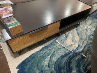 Reclaimed Wood Coffee Table with Storage – Industrial Modern