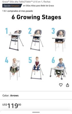 Graco® Silla alta Table2Table™ LX 6 en 1, flechas