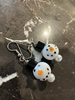 Holiday Earrings Snowman 