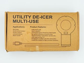 Utility De-Icer Submergible Cast Aluminum 500W for Livestock Bird Bath