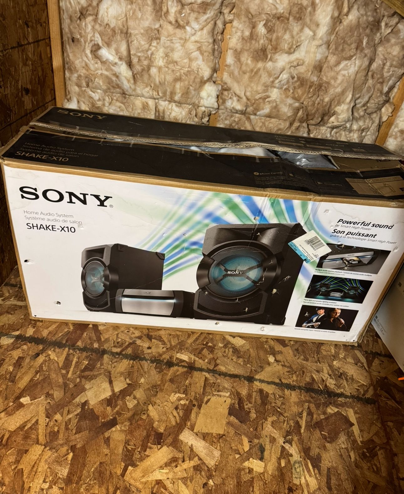 BNIB Sony Shake X10 Powerful Home Audio System Bluetooth LED DJ Karaoke