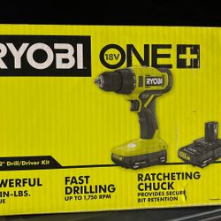 Ryobi 18 Volt 1/2 Drill/driver Kit W Battery 