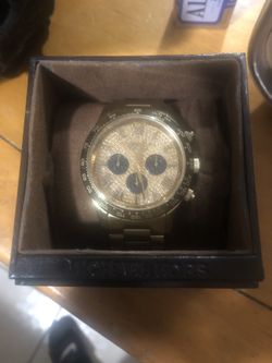 Men’s MK oversized gold tone men’s watch