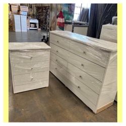 Dresser set / Eight drawers dresser and nightstand