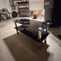 Heavy duty Glass Entertainment Center / Table 