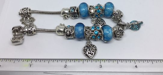 A Sparkle Above: Pandora type Charm and beautiful light blue beads