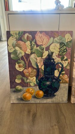 Original Still Life Painting – Blue Pitcher 20 x 24 in