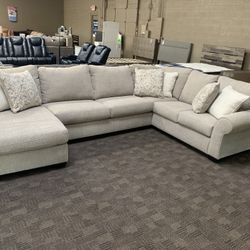Tan Beige Sectional Couch