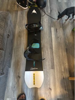 Burton board boots and bindings and helmet