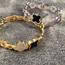Gold Or Silver Van Cleef  Clip On Bracelet