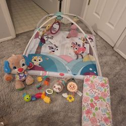 Baby-toddler Lot Of 7, Fisher Price,  Tiny Love, Infantino, Tumomo 