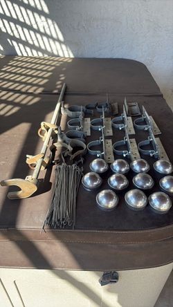 Chain link parts and galvanized pole clamps for wood – Pipe Clamps, Dome Caps & Wire Ties